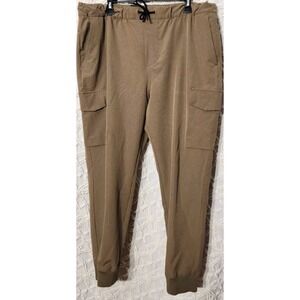 Old Navy Joggers‎ Womens XL High-Waisted Stretch-Tech Cargo Heather Khaki Tan